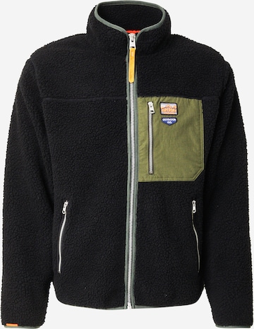 SuperdryFlis jakna - plava boja: prednji dio