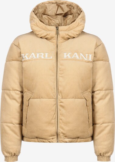 Karl Kani Veste d’hiver 'Retro Corduroy' en sable / blanc, Vue avec produit