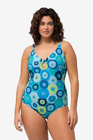 Ulla Popken Swimsuit in Blue: front