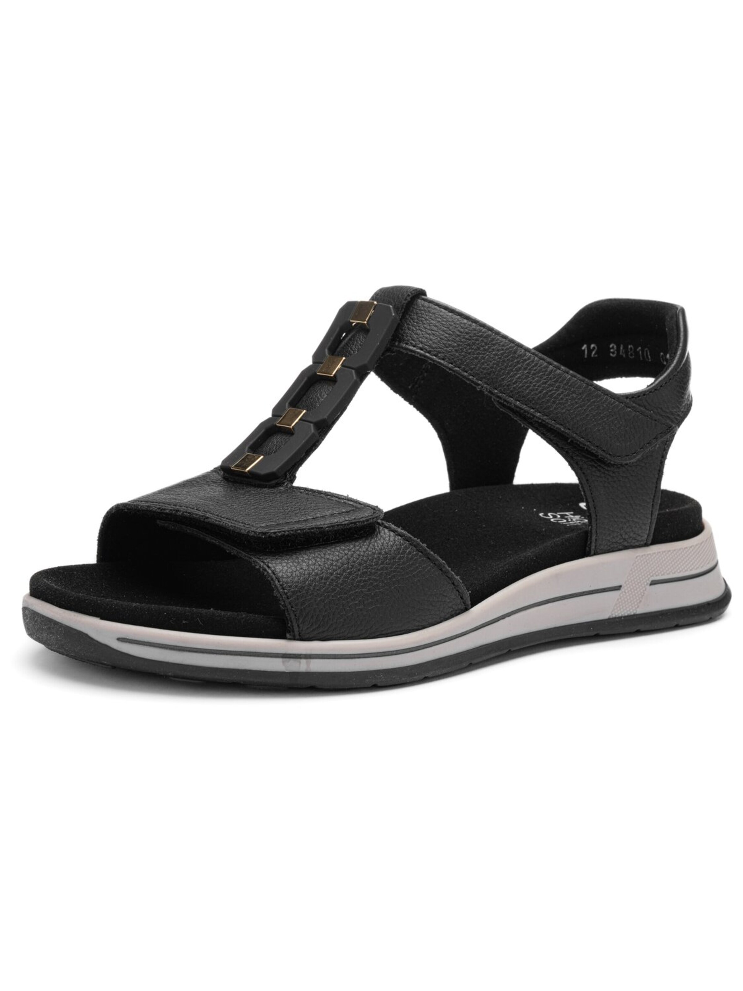 ARA Sandal 'Komfort Sandale Damen 12-34810-01 01 Echtleder in schwarz' i svart: framsida