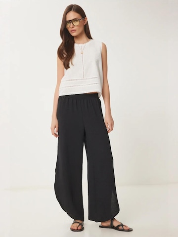 Happiness İstanbul Wide leg Broek 'Hose' in Zwart: voorkant