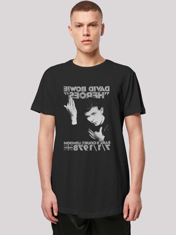 F4NT4STIC Shirt 'David Bowie' in Zwart: voorkant