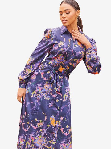 Chi Chi London Shirt Dress in Purple