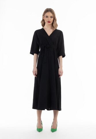 faina Dress in Black: front