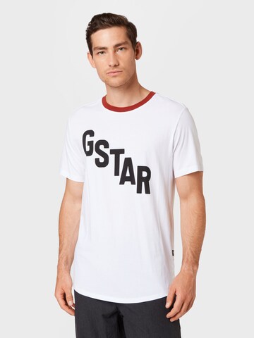 G-Star RAW Тениска 'Lash' в бяло: отпред