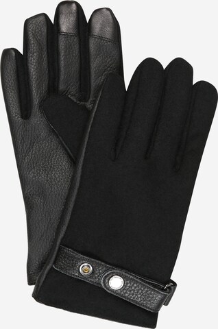 NN07 Prstové rukavice 'Six' – černá: přední strana