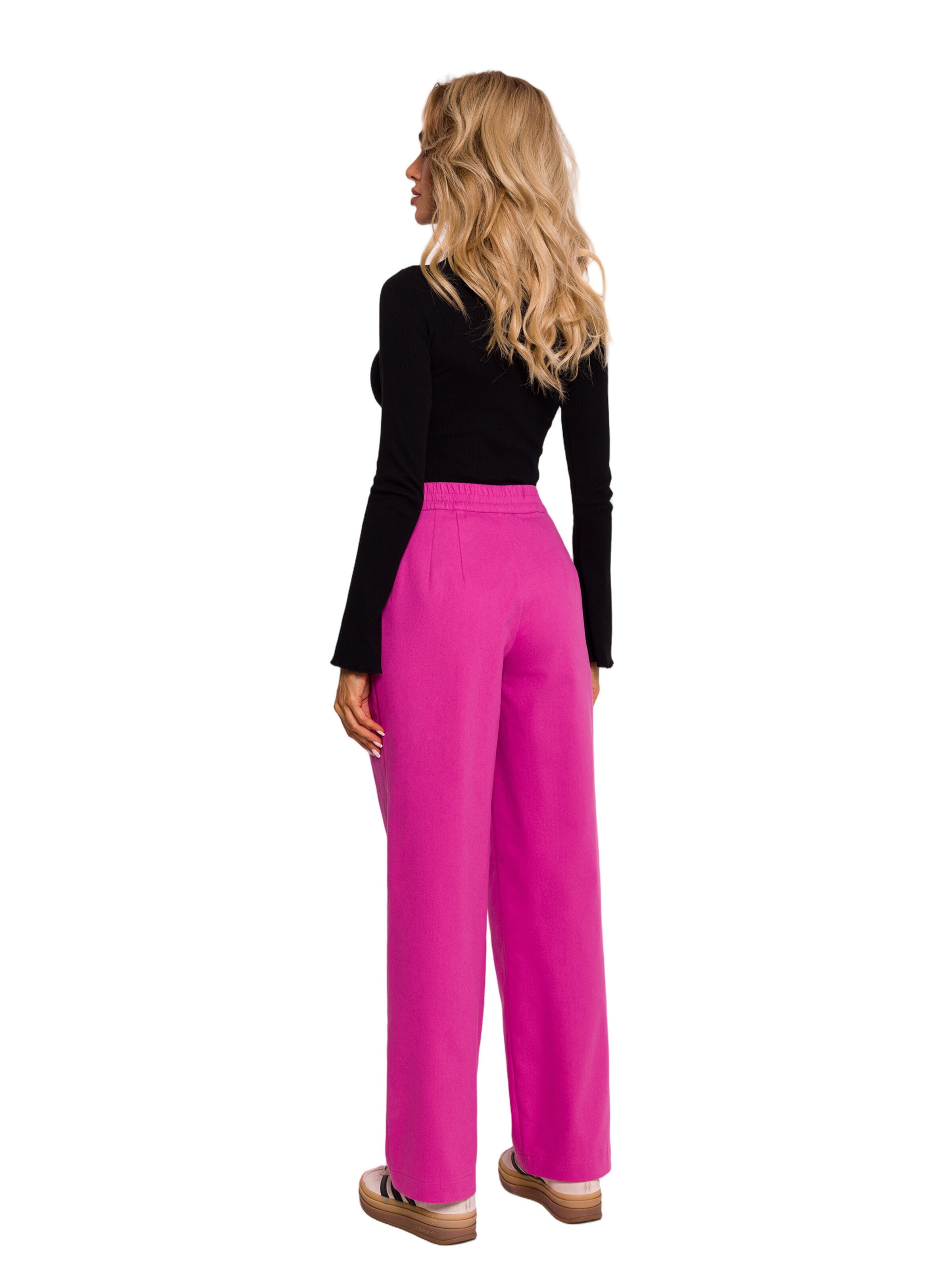 Wide leg Pantaloni de la made of emotion pe roz