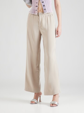 ONLY Wide leg Broek 'LEILA' in Beige: voorkant