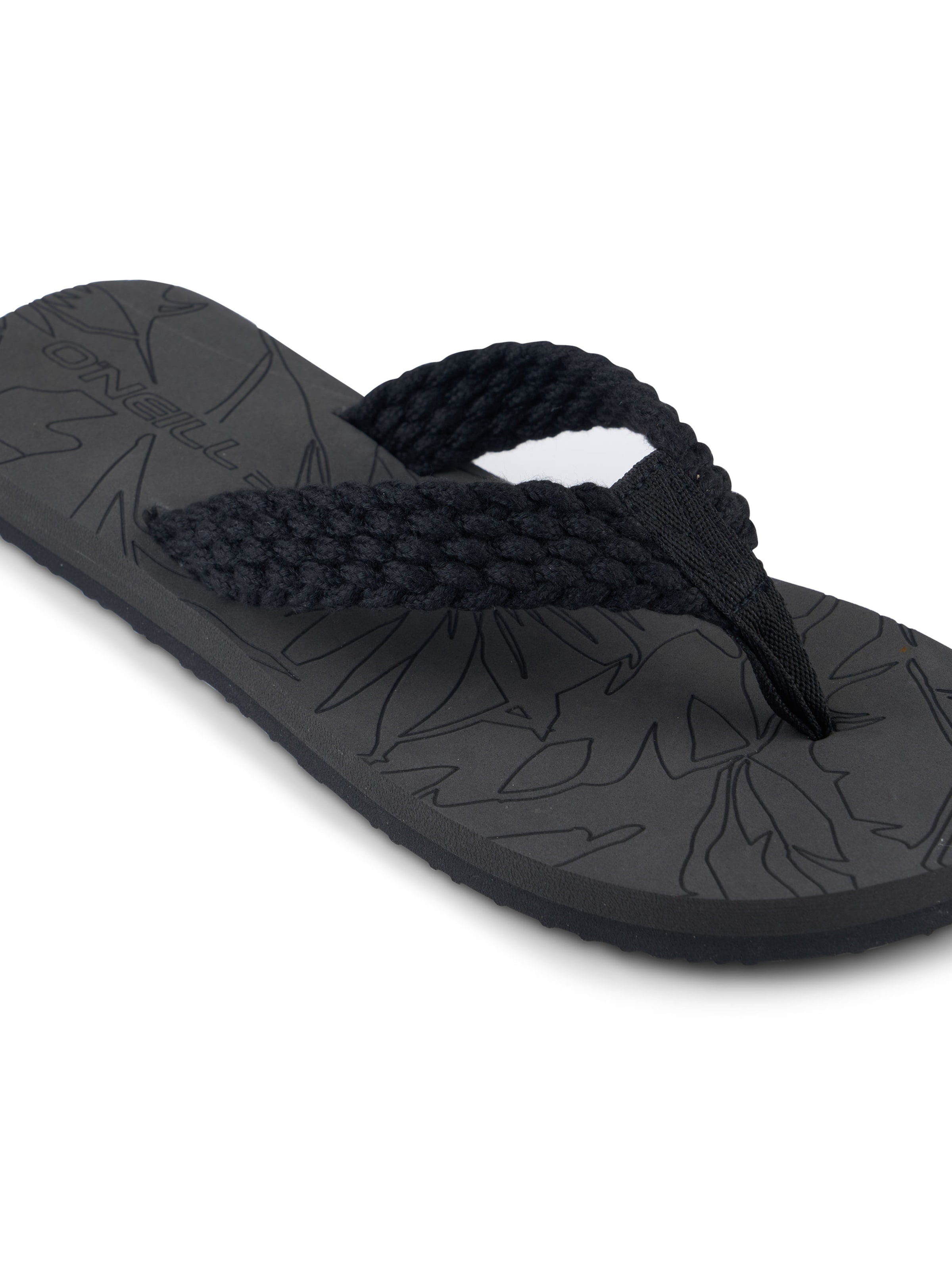 melns O'NEILL Iešļūcenes ar pirkstu atdalītāju 'Floral'