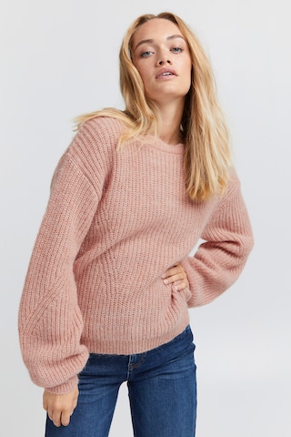 PULZ Jeans Strickpullover 'IRIS' in Pink: predná strana