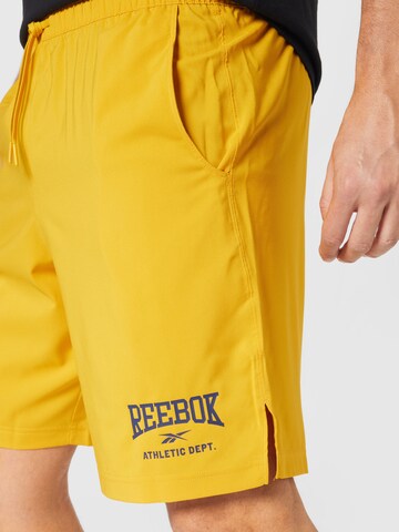 Reebok Regular Workout Pants in Yellow