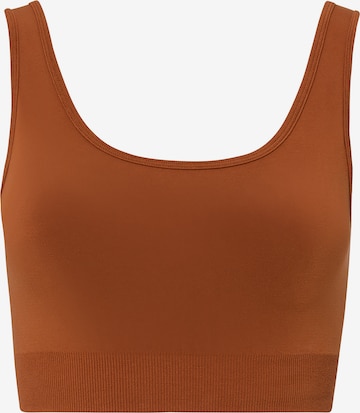 Bustier Soutien-gorge de sport 'Sync Bra' Les Lunes en marron : devant