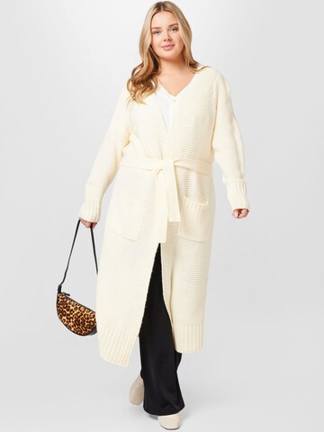 Vero Moda Curve Strickjacke 'NONAME' in Beige