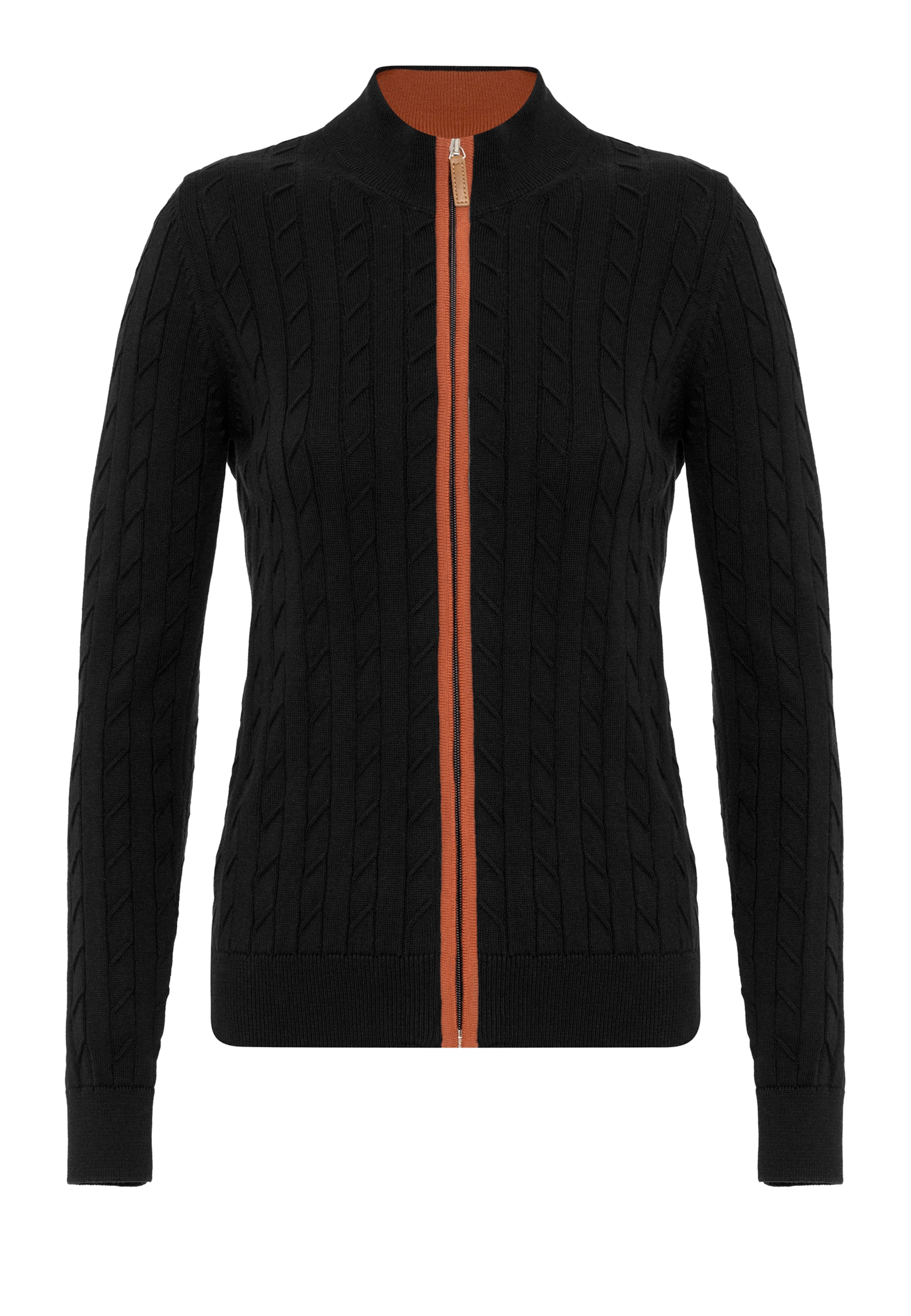 Geacă tricotată de la Giorgio di Mare pe negru: față