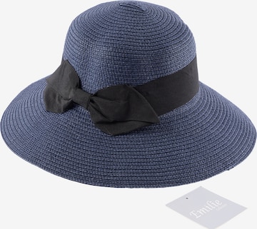 Cappello 'Hat with bow' di Emilie collection in blu: frontale