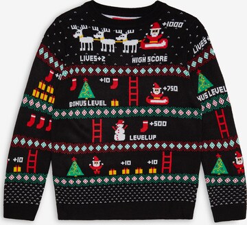 Pullover 'Xmas' di Threadboys in nero: frontale