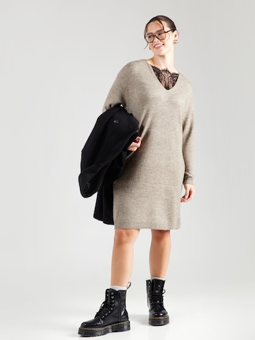 ONLY Carmakoma Knitted dress 'CARADELE' in Brown: front