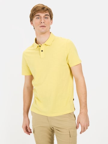 CAMEL ACTIVE Kurzarm Poloshirt aus Organic Cotton in Gelb: Vorderseite