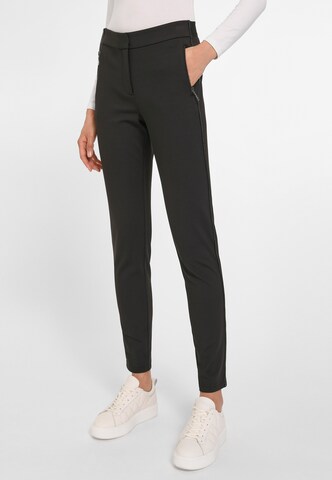 Coupe slim Pantalon 'Lea' Basler en noir : devant