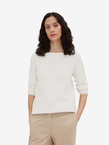 TOM TAILOR Sweater in White: front