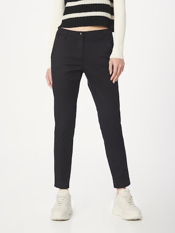 Sisley Slimfit Spodnie w kant w kolorze czarny: przód