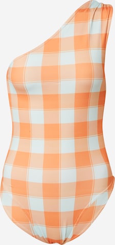 Damson Madder Shirt Bodysuit in Orange: front