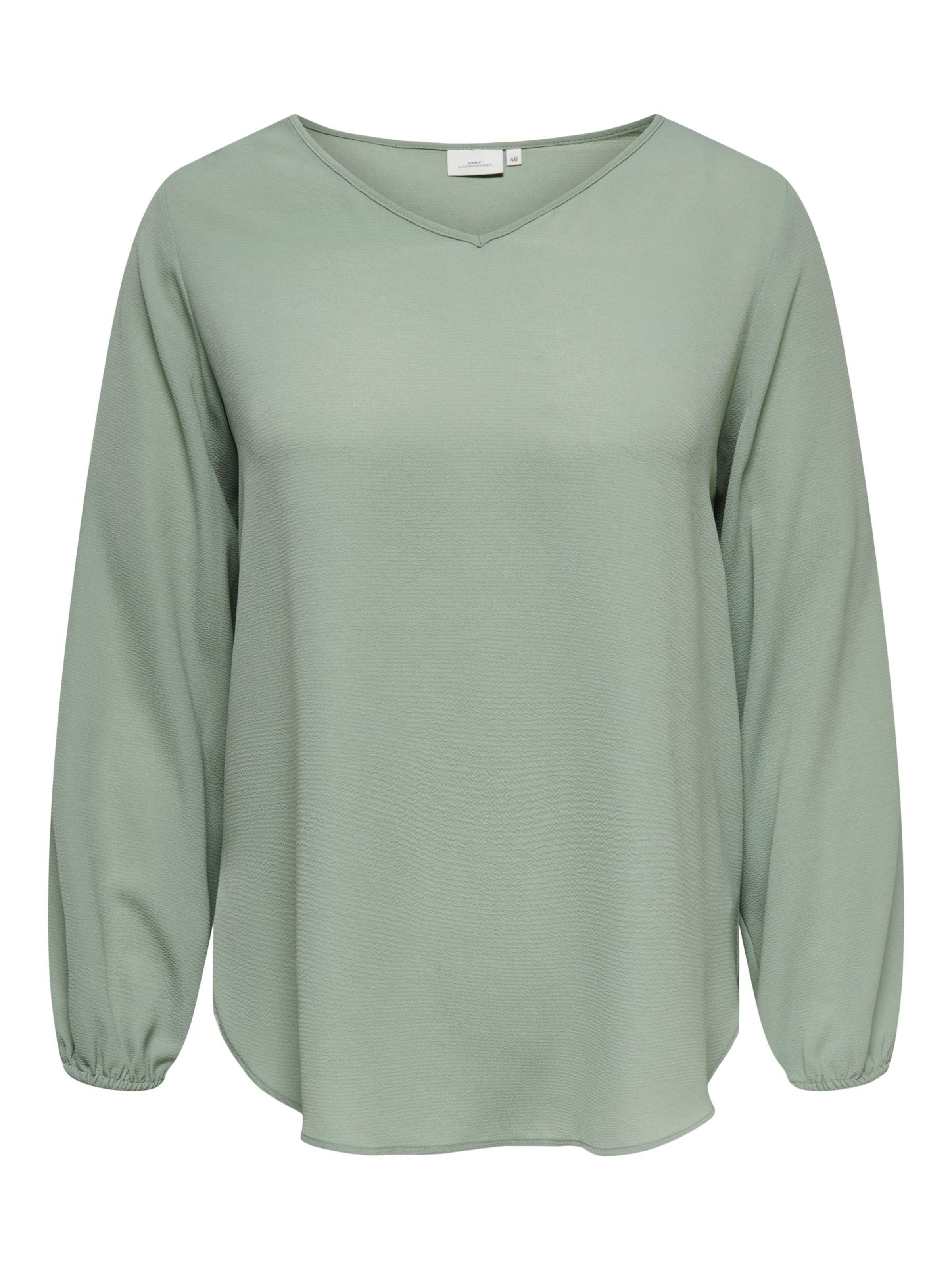 ONLY Carmakoma Blouse 'CARVICA' in Groen: voorkant