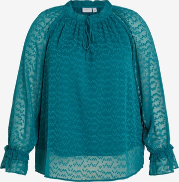 Vila Curve Blouse 'Minio' in Blauw: voorkant