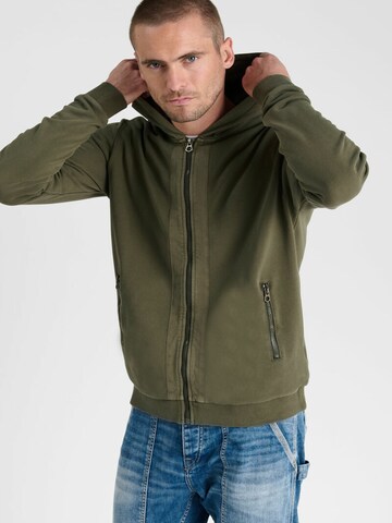 Le Temps Des Cerises Sweatvest 'Refa' in Groen