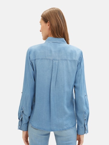 TOM TAILOR Bluse in Blau