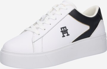 Sneaker low de la TOMMY HILFIGER pe alb: față