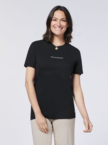 Detto Fatto Shirt ' mit QR-Code-Print ' in Black: front