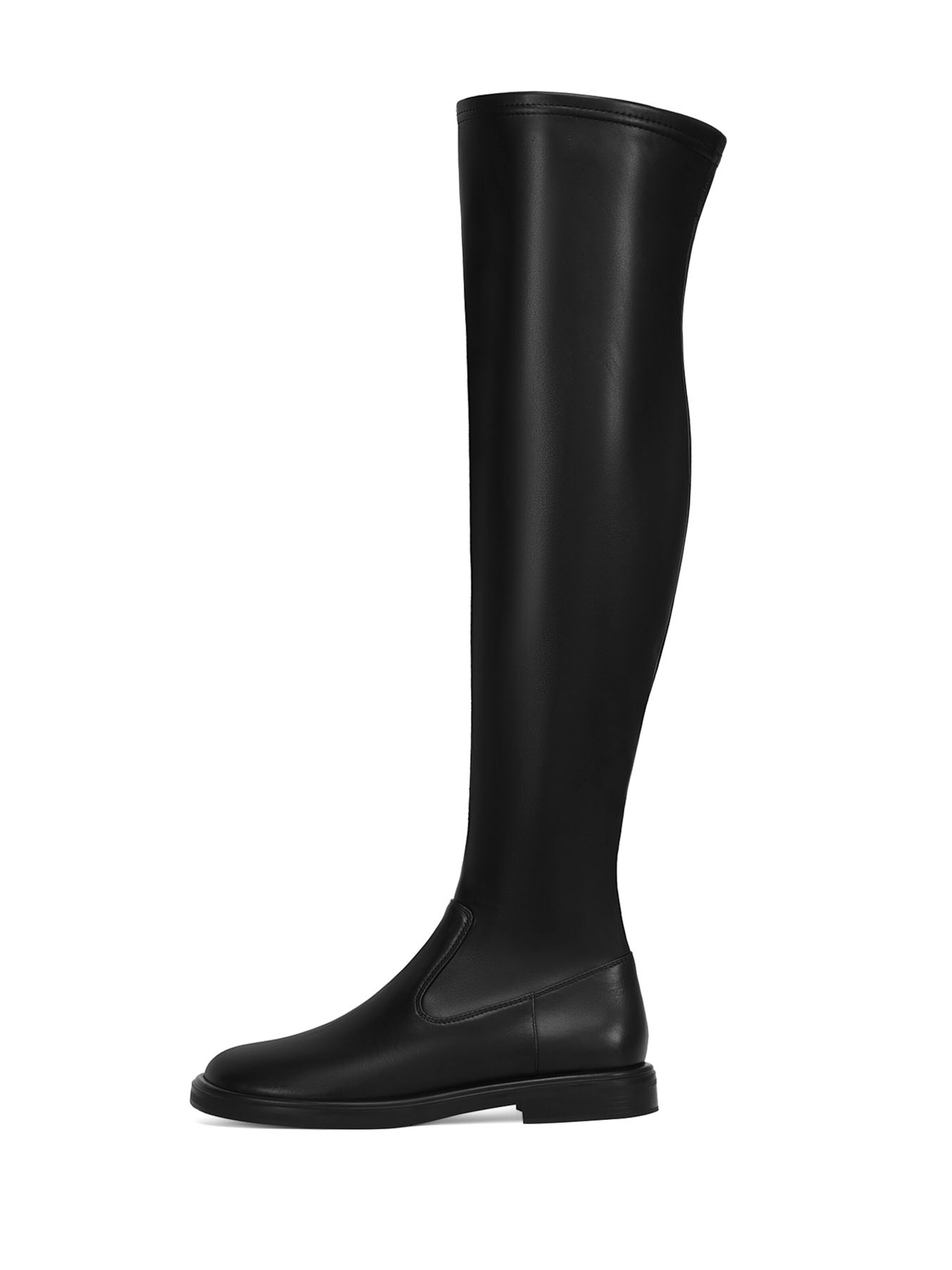 Potamy Over the Knee Boots in Black: front