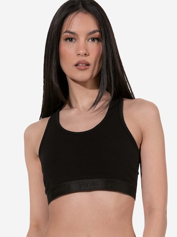 Bustino Reggiseno ' Sports-Collection mit breiten Trägern ' di Yenita in nero: frontale