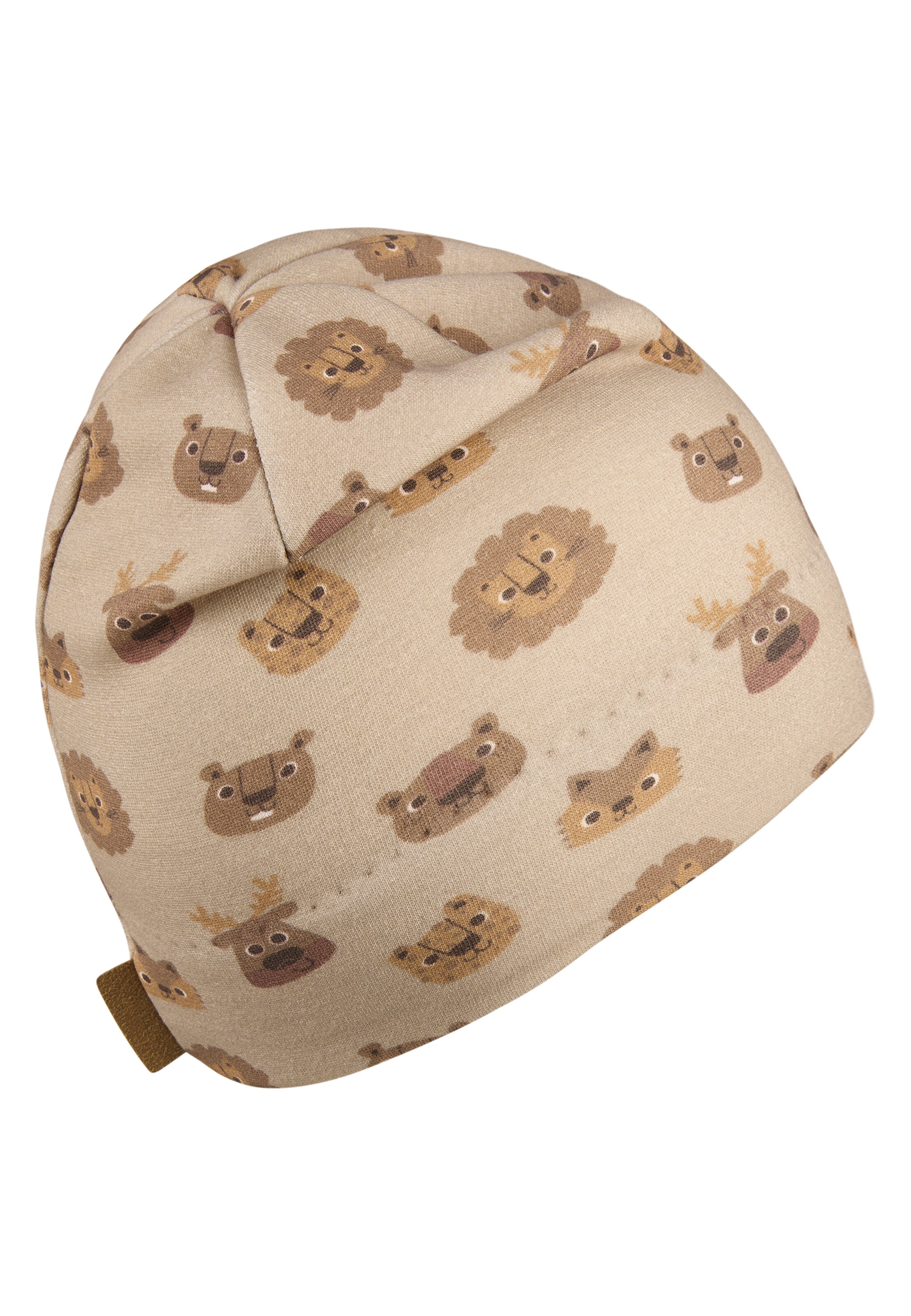 STERNTALER Beanie 'Tierköpfe' in Beige