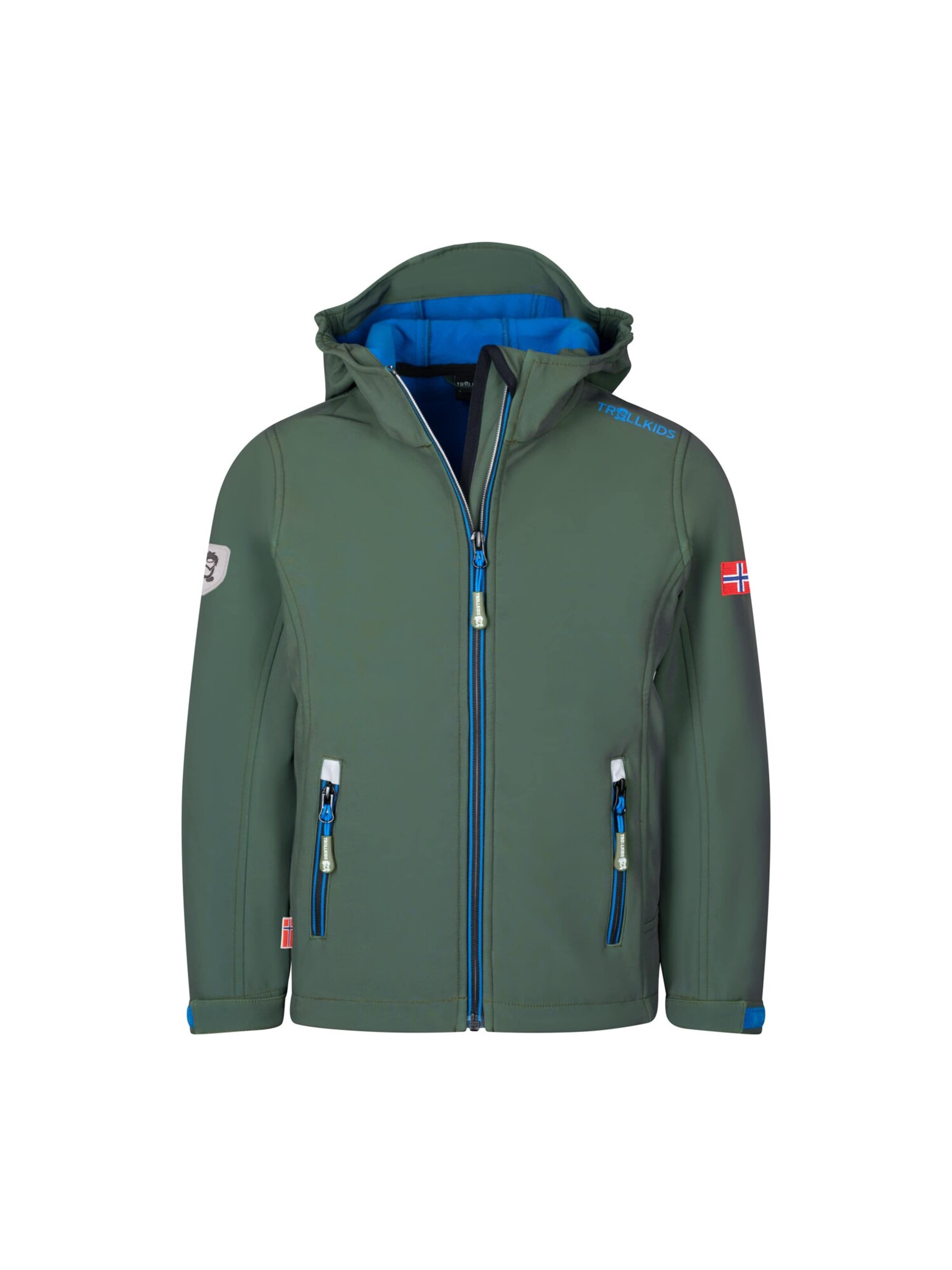 TROLLKIDS Outdoor jacket in Green: front