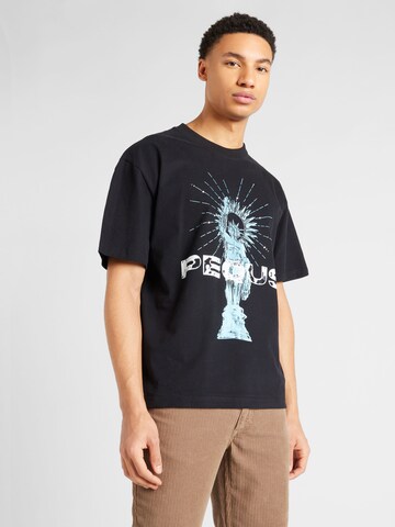 Pequs Shirt 'Helios' in Schwarz: Vorderseite