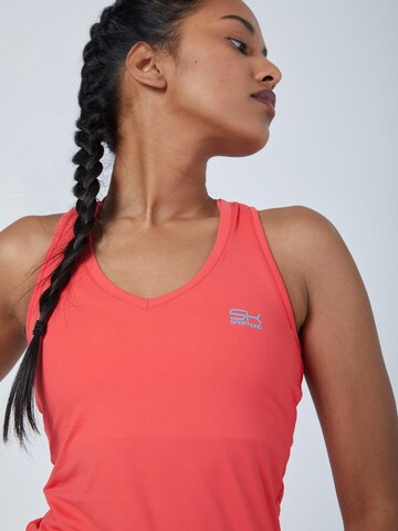 SPORTKIND Sporttop 'Tanktop V-Neck' in Oranje