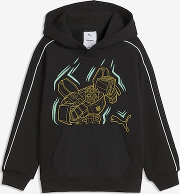 PUMA Athletic Sweatshirt 'Puma x Transformers' in Black: front