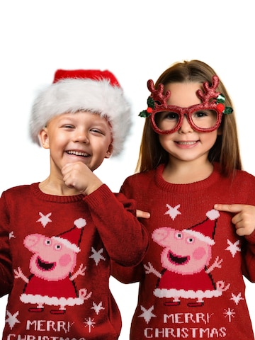 Peppa Pig Sweater 'Weihnachtspullover Peppa Wutz' in Red: front
