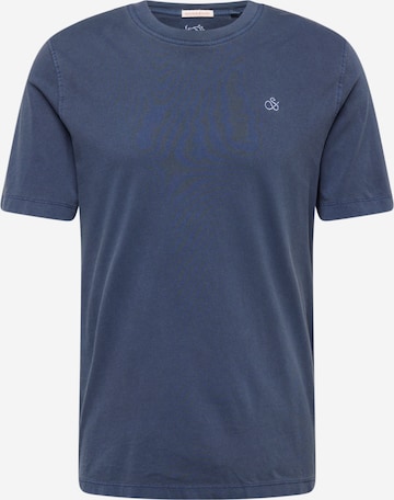 SCOTCH & SODA T-shirt 'Garment Dye' i blå: framsida