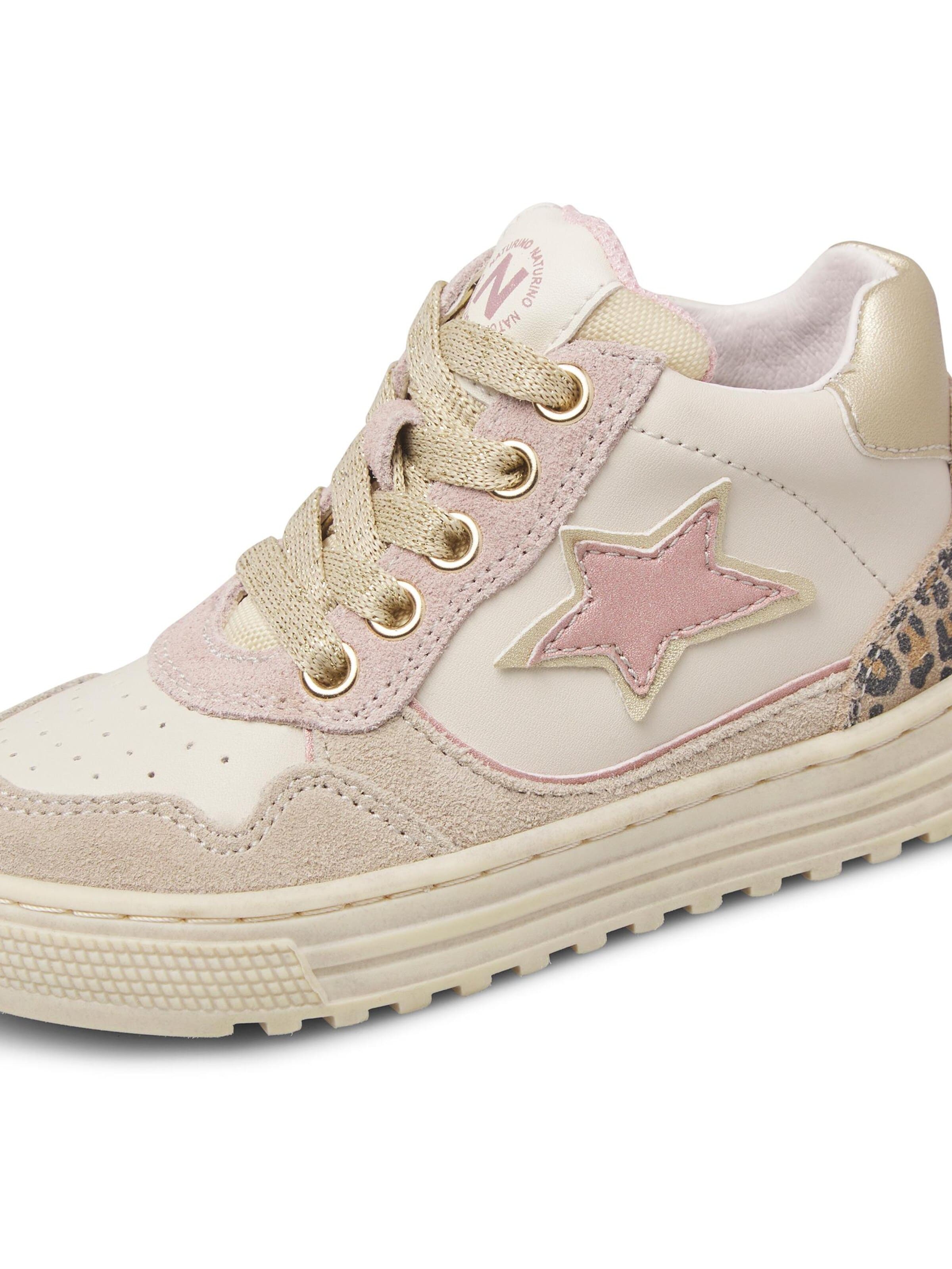 NATURINO Sneakers 'HESS HIGH 3 ZIP.' in Wit: voorkant