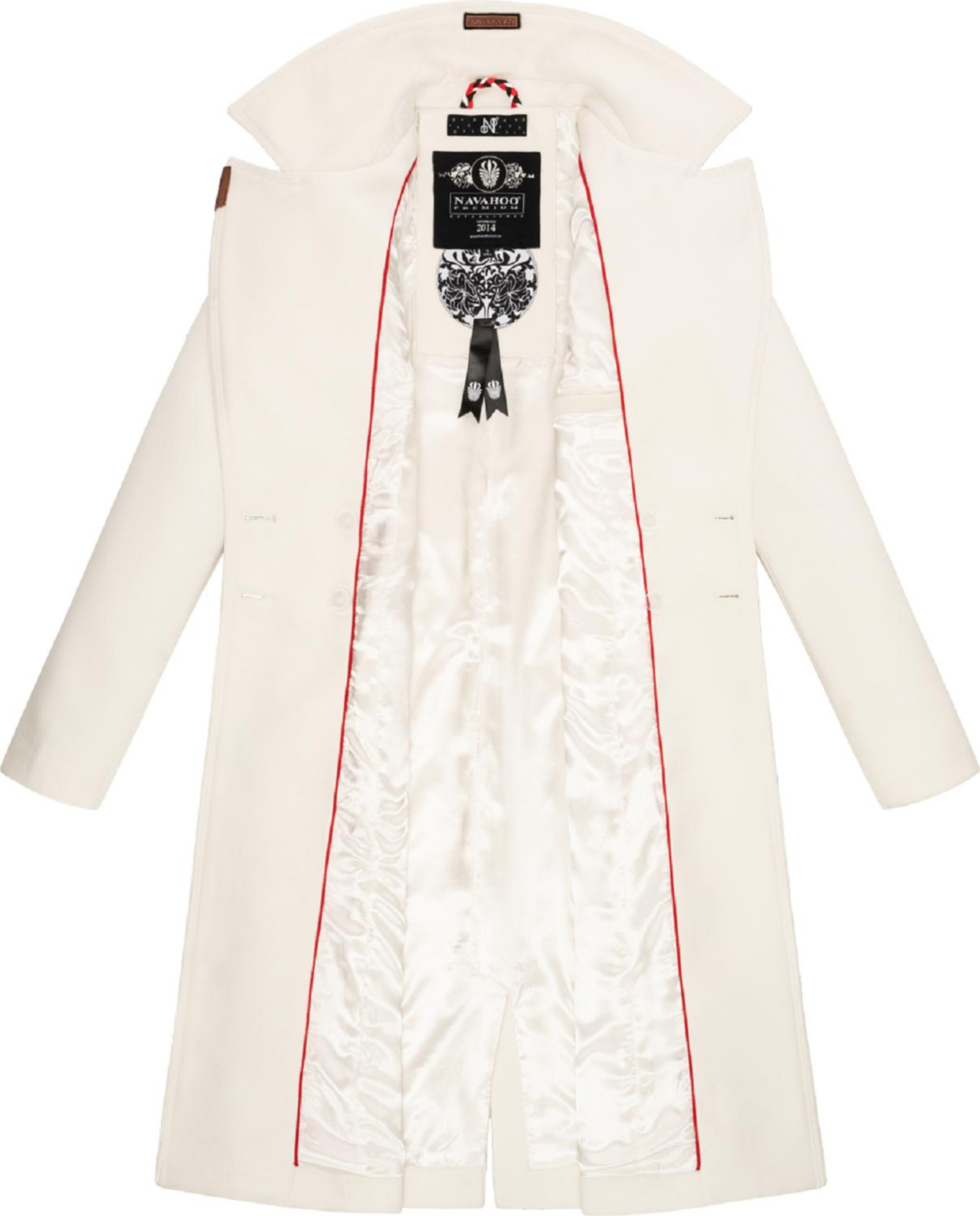NAVAHOO Демисезонное пальто 'Wooly' в Белый