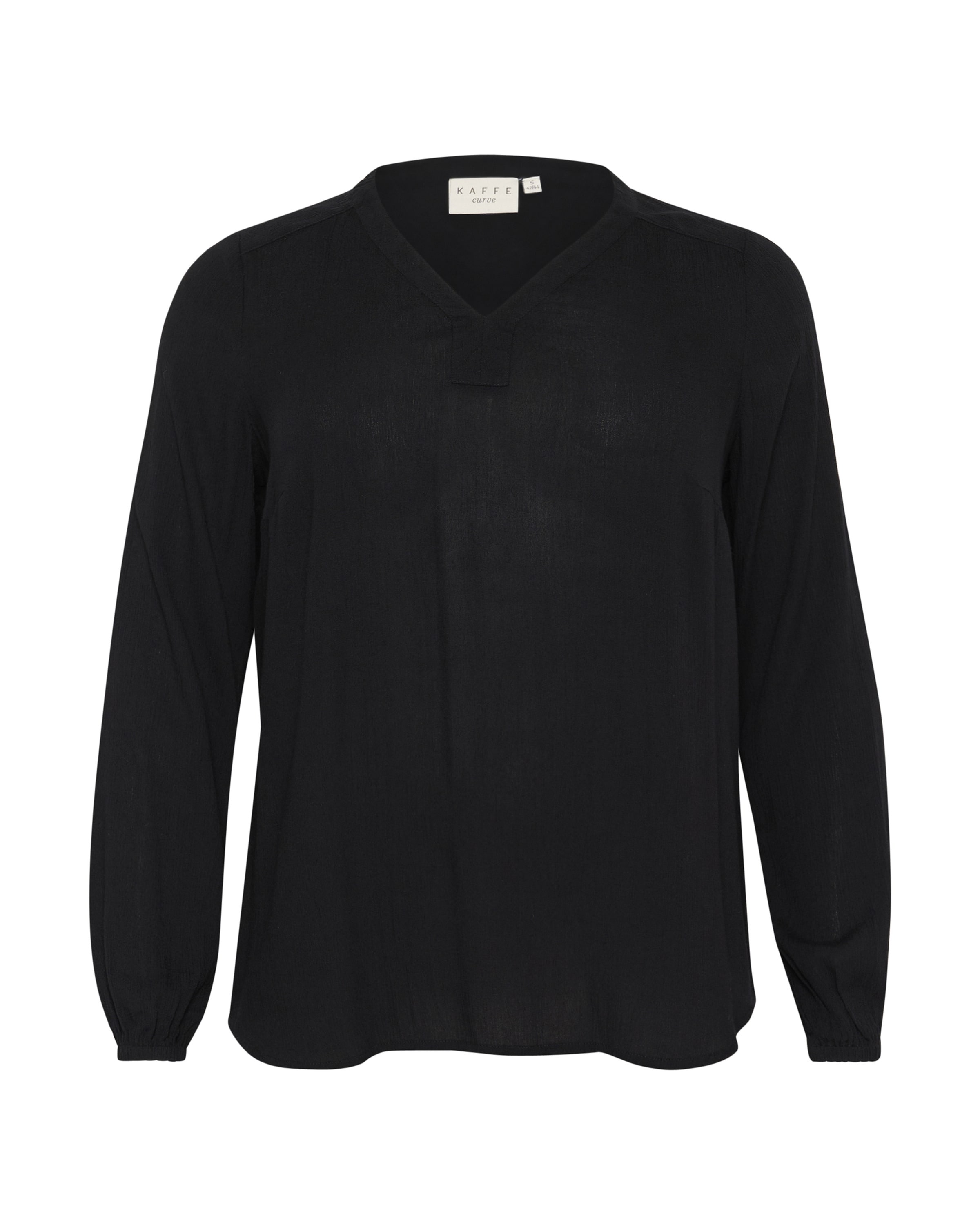 KAFFE CURVE Bluse in Schwarz: Vorderseite