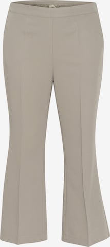 évasé Pantalon KAFFE CURVE en gris : devant