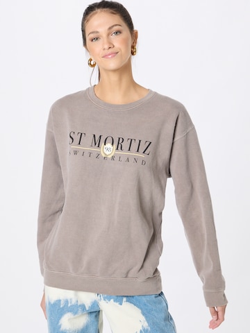 Misspap - Sweatshirt em cinzento: frente