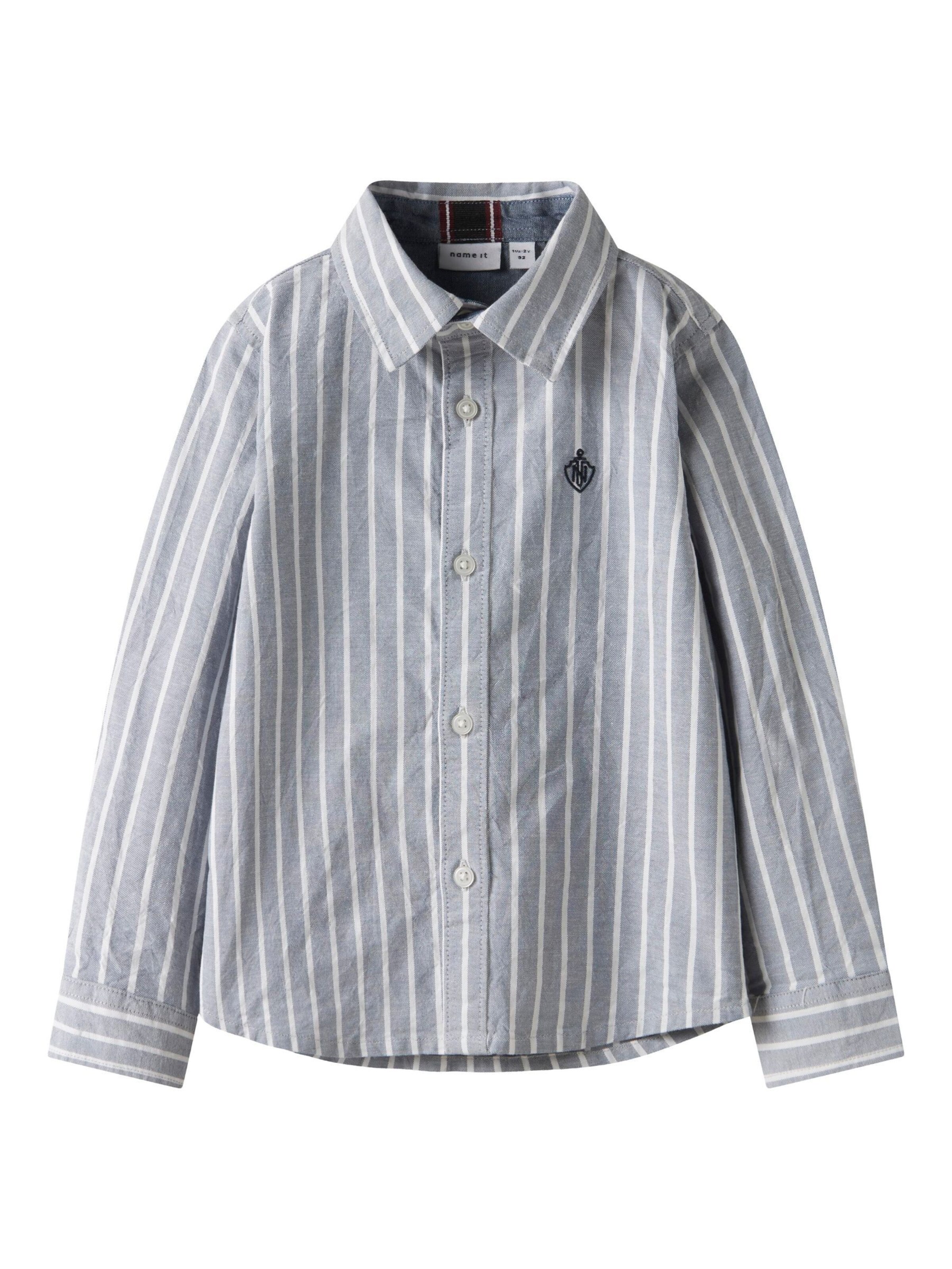 NAME IT Regular Fit Skjorte i grå: forside