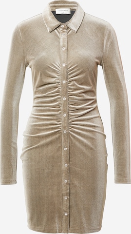 Rut & Circle Skjortklänning 'ANGELICA' i beige: framsida