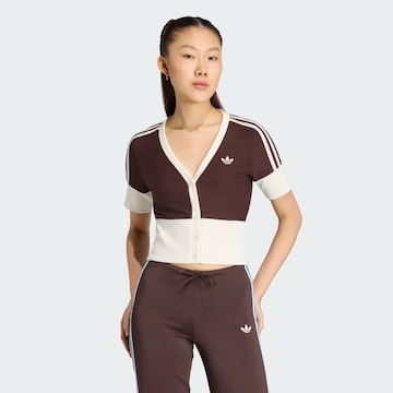 ADIDAS ORIGINALS - Cárdigan 'V-NECK SHIRT WITH' en marrón: frente