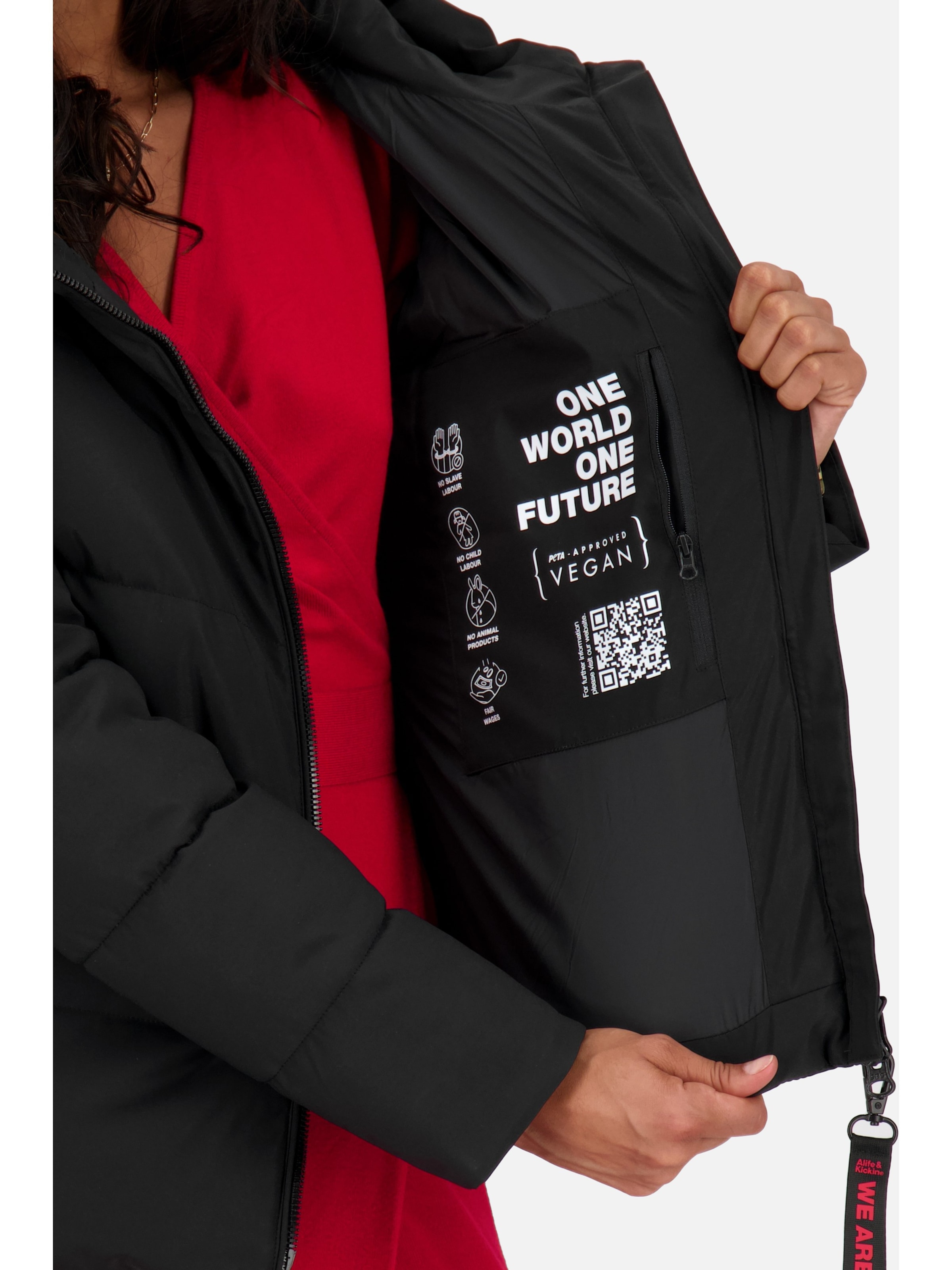 alife & kickin Winterjas 'MichaelaAK' in Zwart